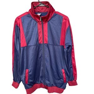Barcelona Track Jacket Adult Extra Large Blue Maroon Full Zip Soccer